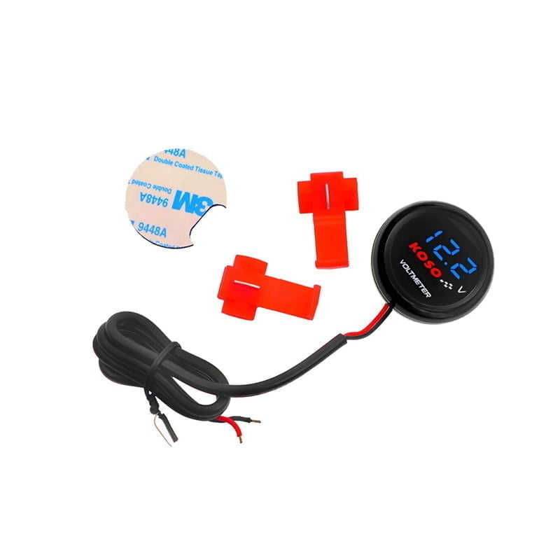 KOSO-Motorcycle-Voltage-Meter-Digital-LED-DC6-0-19-9V-Mini-Voltmeter-Gauge-For-Yamaha-XMAX-2-1