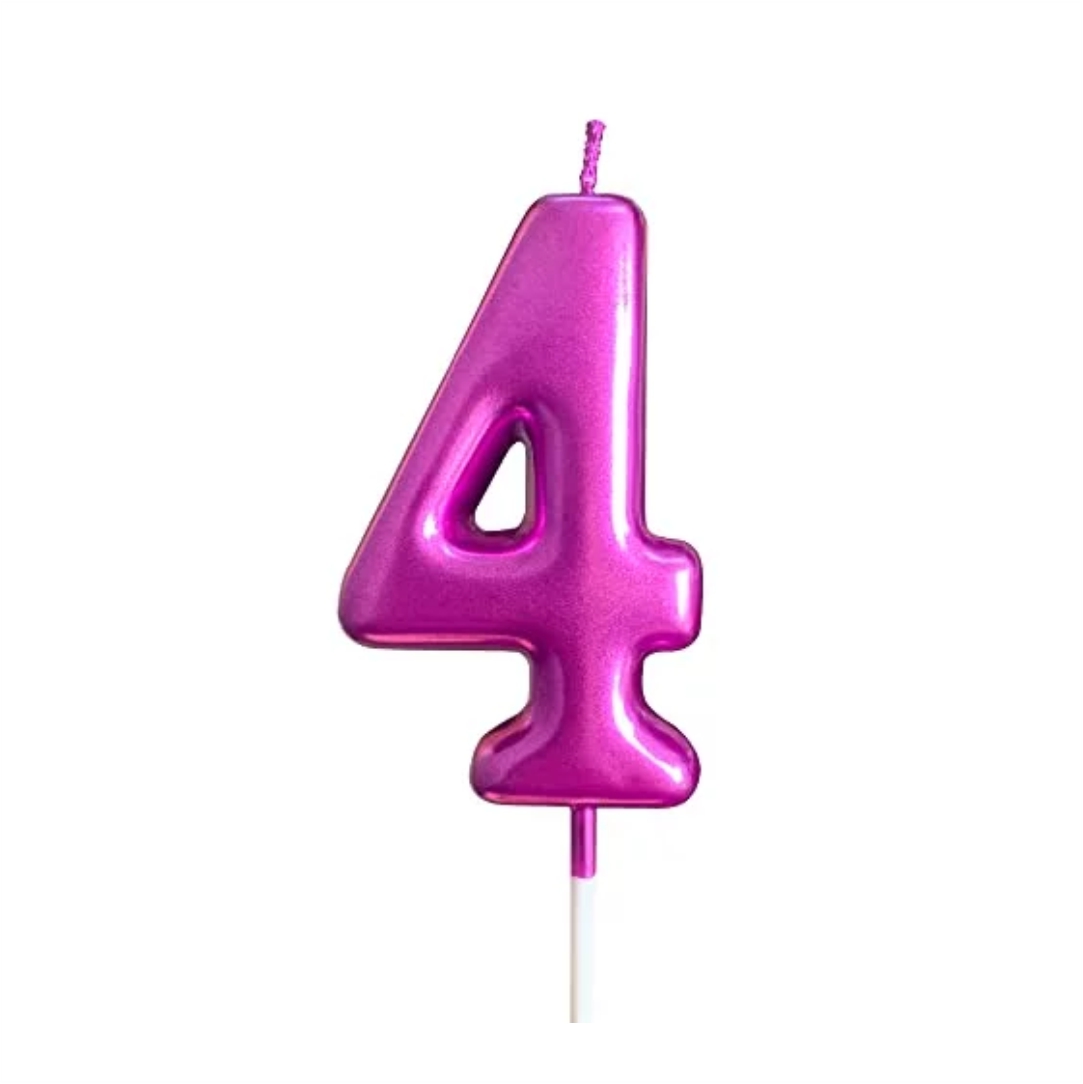 Κεράκι-Γενεθλίων-Happy-Birthday-Candle-Αριθμός-4