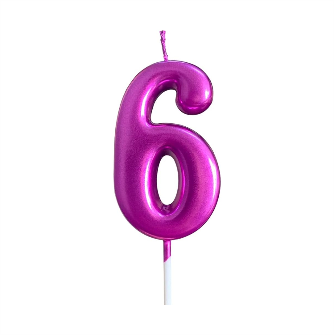 Κεράκι-Γενεθλίων-Happy-Birthday-Candle-Αριθμός-6