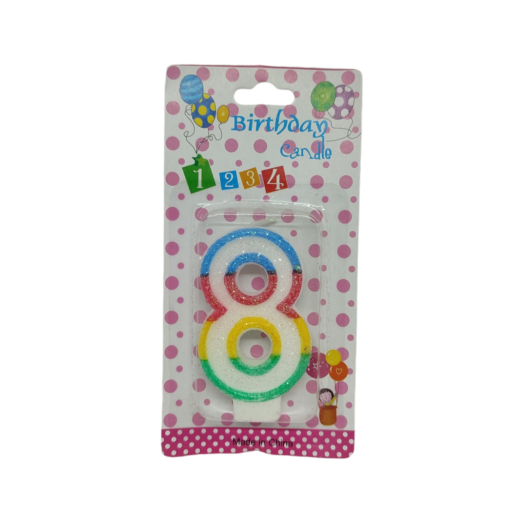 Κεράκι-Γενεθλίων-Rainbow-Birthday-Candle-Αριθμός-8-1
