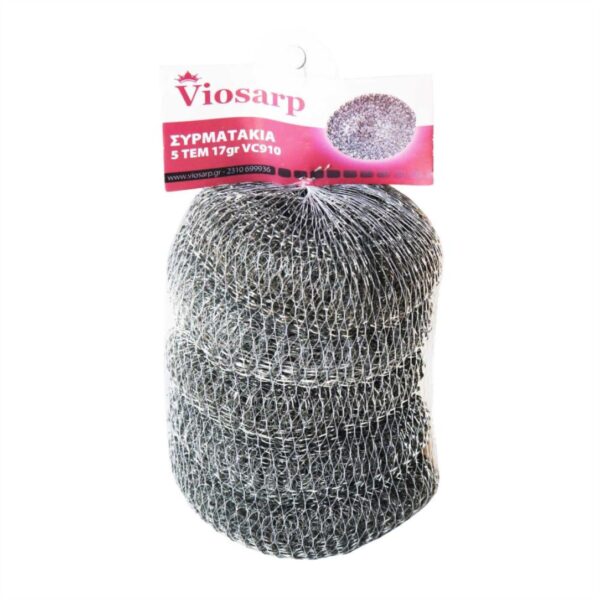 Σετ-Συρμάτινα-Σφουγγάρια-Γενικής-Χρήσης-5τμχ-Viosarp-VC910