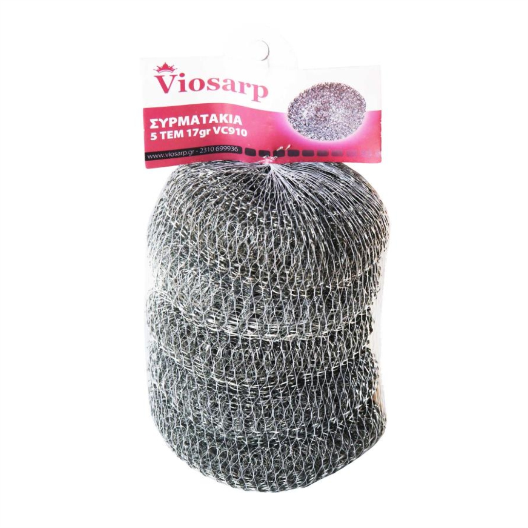 Σετ-Συρμάτινα-Σφουγγάρια-Γενικής-Χρήσης-5τμχ-Viosarp-VC910