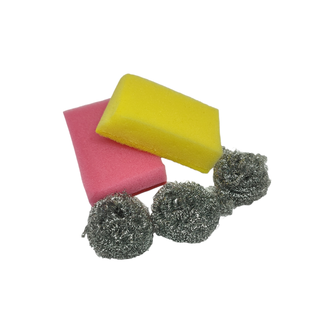 Σετ-Σύρμα-και-Σφουγγάρια-Πιάτων-YULU-Cleaning-Brush-2