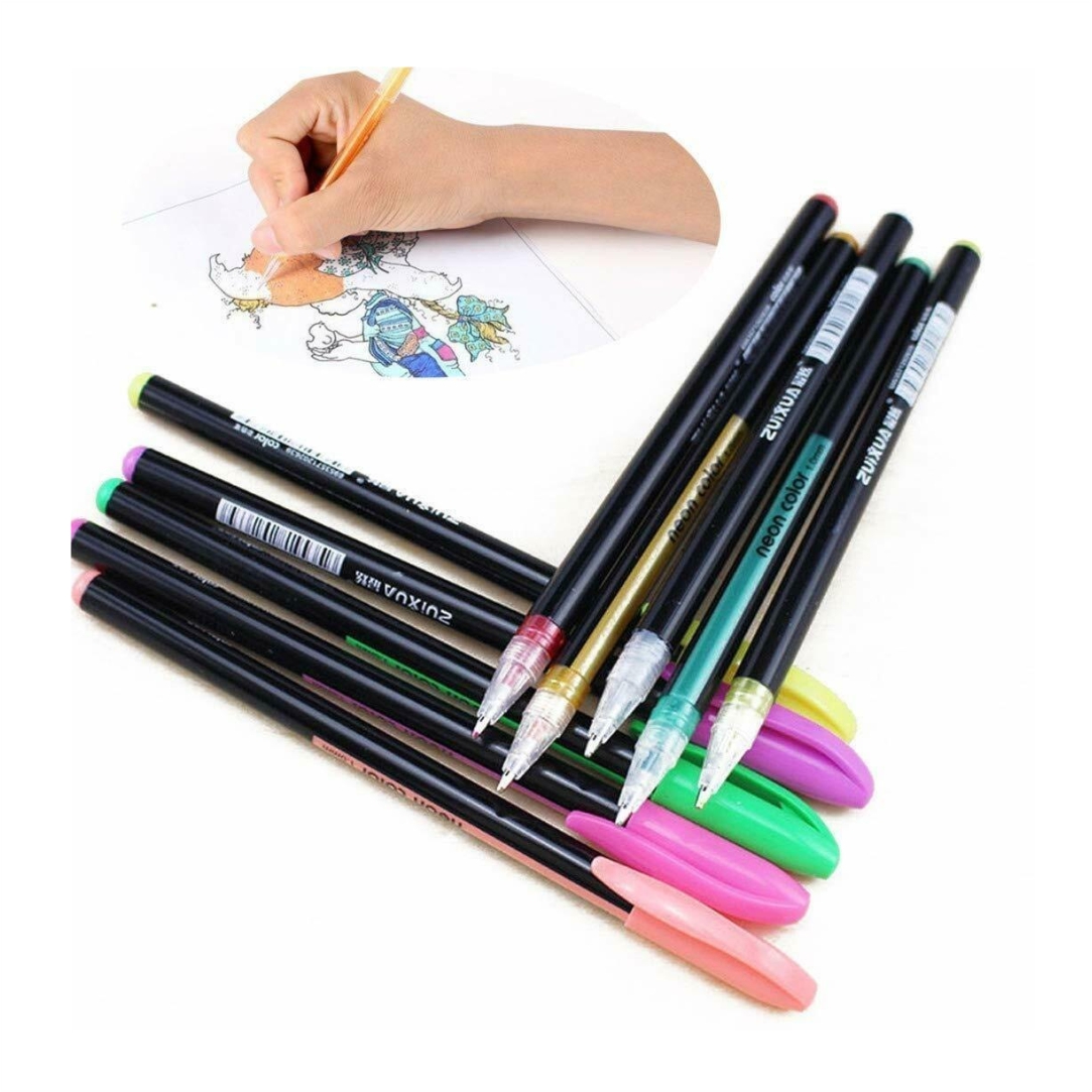 Στυλό-Neon-με-Πολύχρωμο-Mελάνι-12τμχ-Neon-Color-HG6107-12