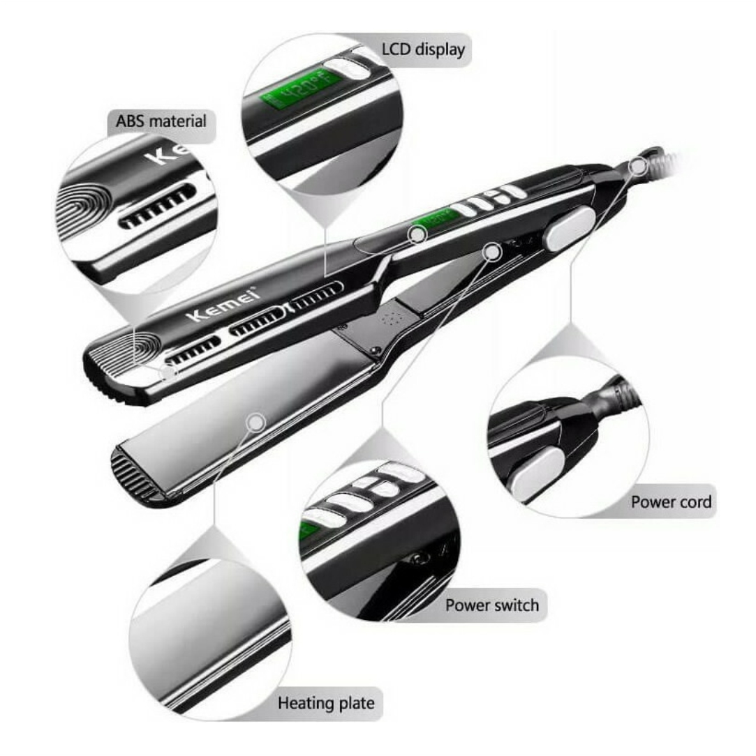 Πρέσα-Μαλλιών-με-Κεραμικές-Πλάκες-Kemei-KM-1024-3