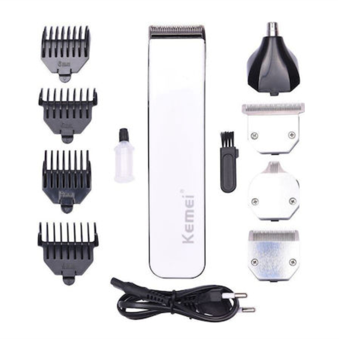 Σετ-Επαναφορτιζόμενης-Κουρευτικής-Μηχανής-Kemei-KM-3580