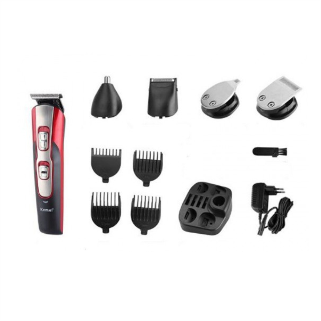 Σετ-Επαναφορτιζόμενης-Κουρευτικής-Μηχανής-Kemei-KM-510-3