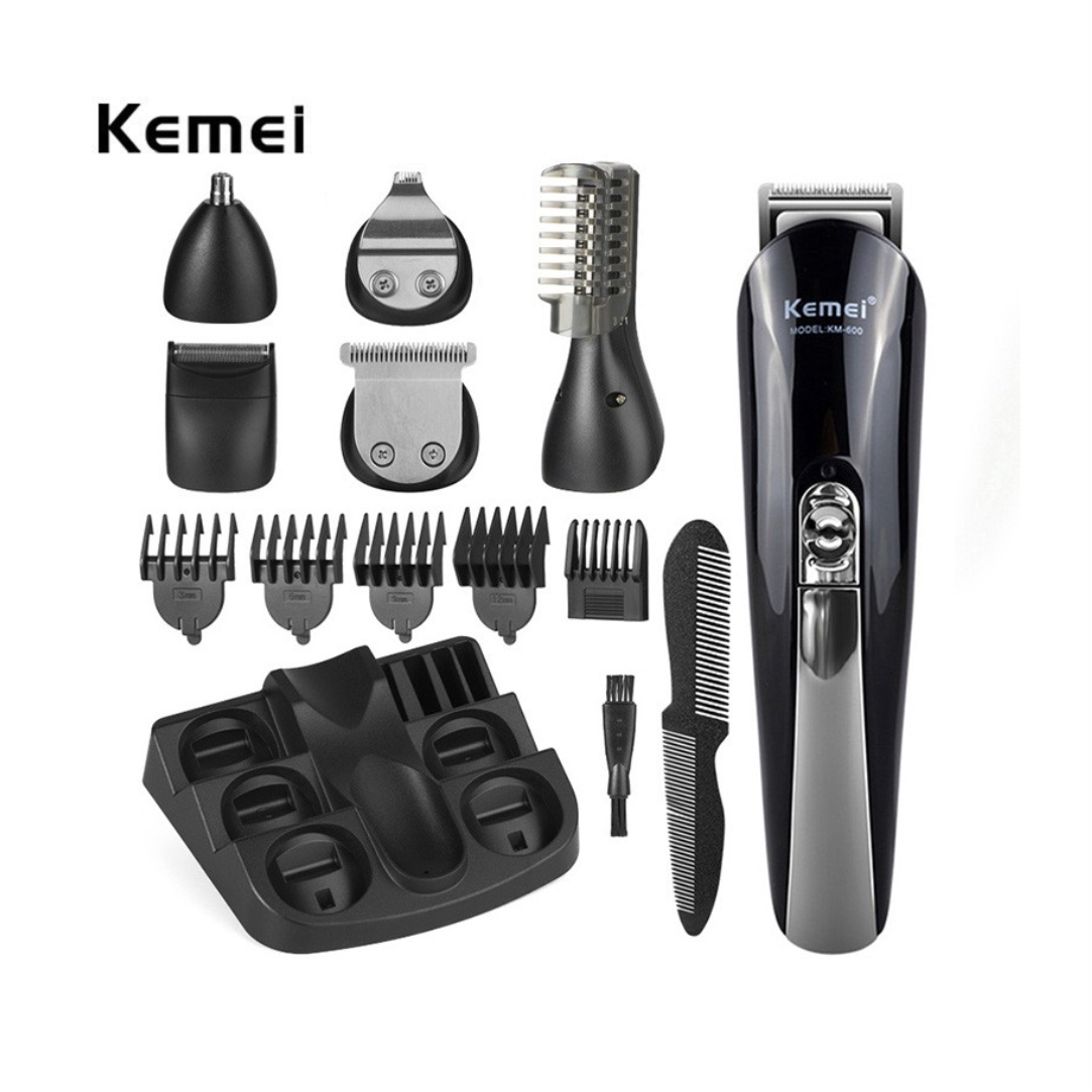 Σετ-Επαναφορτιζόμενης-Κουρευτικής-Μηχανής-Kemei-KM-600-1