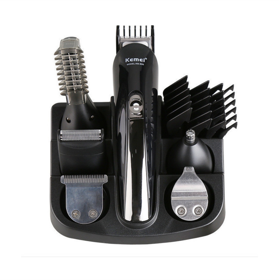 Σετ-Επαναφορτιζόμενης-Κουρευτικής-Μηχανής-Kemei-KM-600