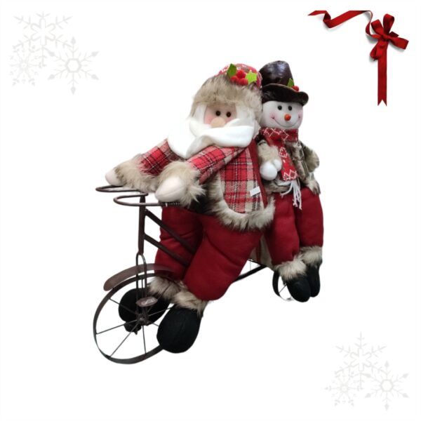 Διακοσμητικό-Ποδήλατο-Άγιος-Βασίλης-Χιονάνθρωπος