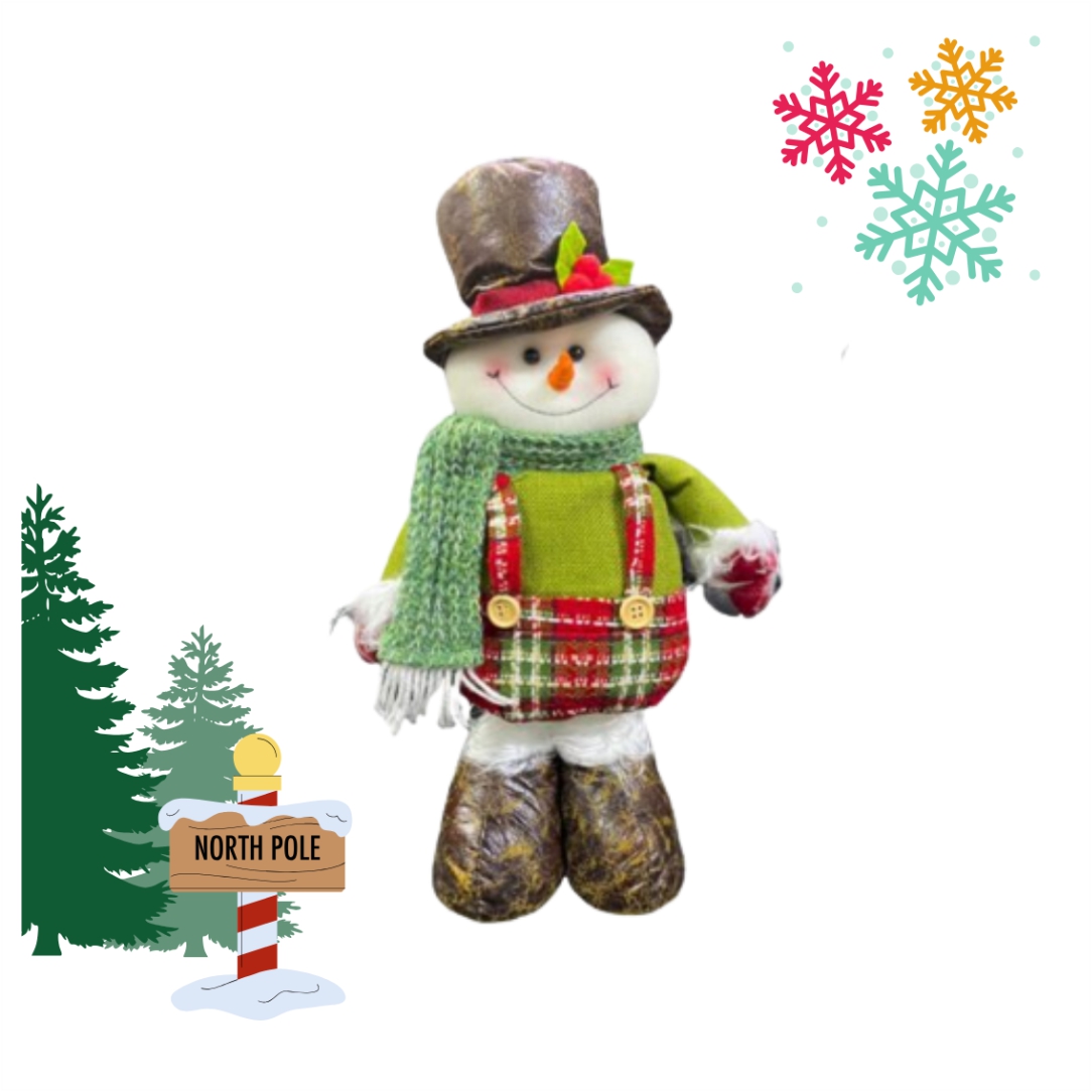 Διακοσμητικός-Χριστουγεννιάτικος-Χιονάνθρωπος-με-Πτυσσόμενα-Πόδια