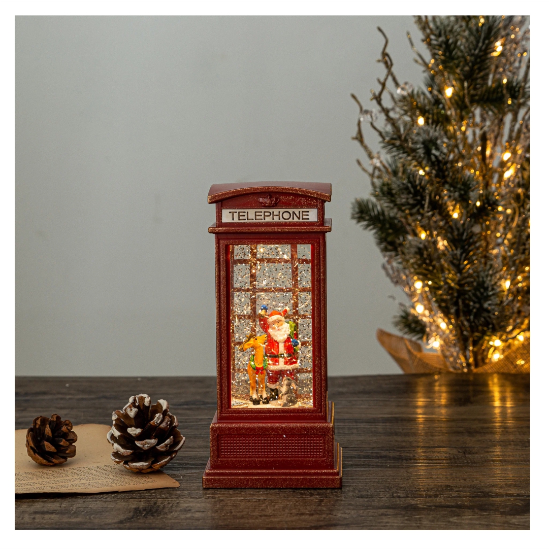 Χριστουγεννιάτικος-Διακοσμητικός-Φωτιζόμενος-Τηλεφωνικός-Θάλαμος-με-τον-Άγιο-Βασίλη-2